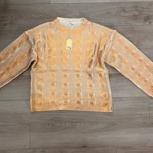 Brand new with tags Jodifl gold metallic sweater